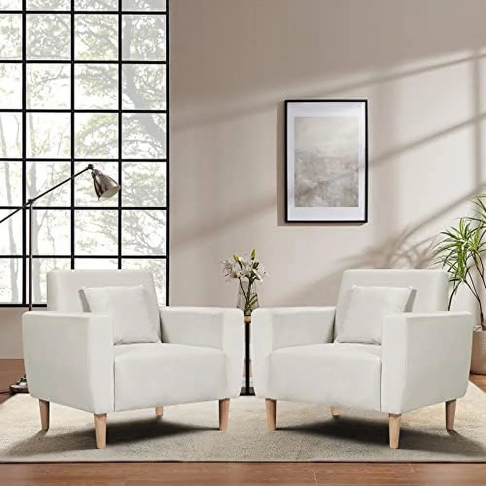 Gray Polyester Accent Chair with Toss Pillow V779213