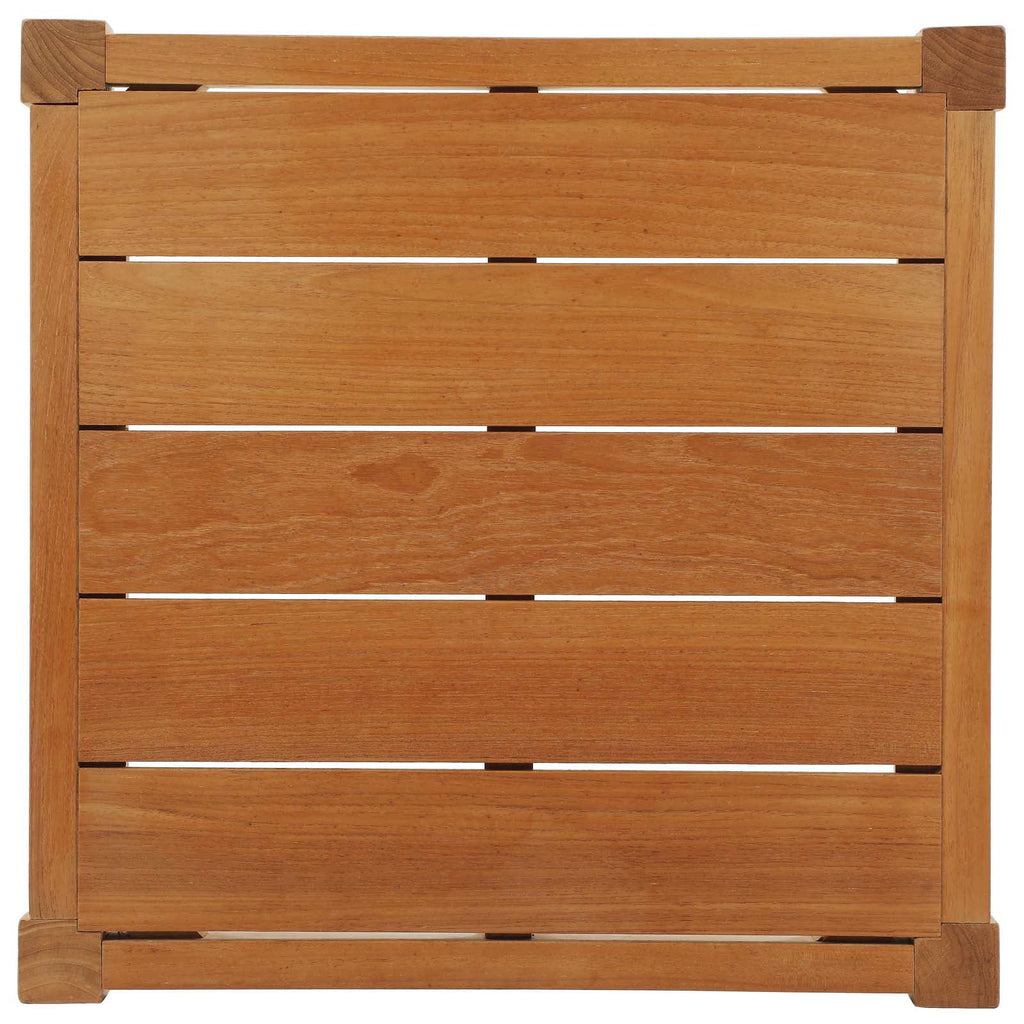 Contemporary Modern Urban Outdoor Patio Side Table, Wood, Natural C722678