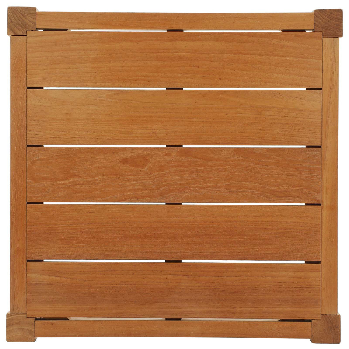 Contemporary Modern Urban Outdoor Patio Side Table, Wood, Natural C722678