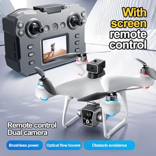 Drone with Screen Controller, Brushless Motor, Optical Flow Localization, Obstacle Avoidance, Black G372983