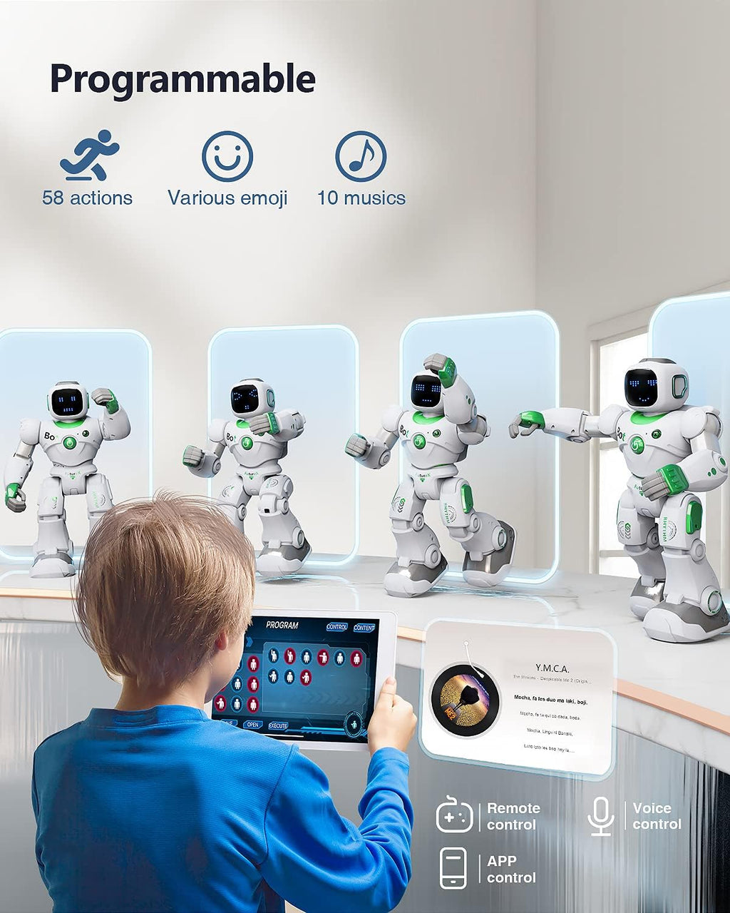 Large Smart RC Robot with Voice and App Control M806