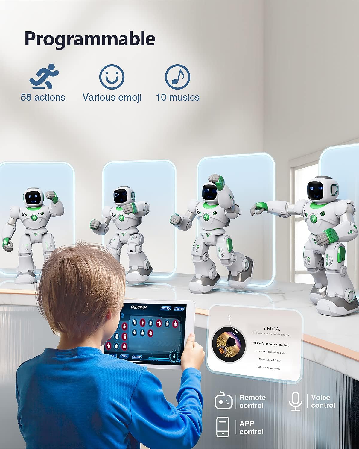 Large Smart RC Robot with Voice and App Control M806
