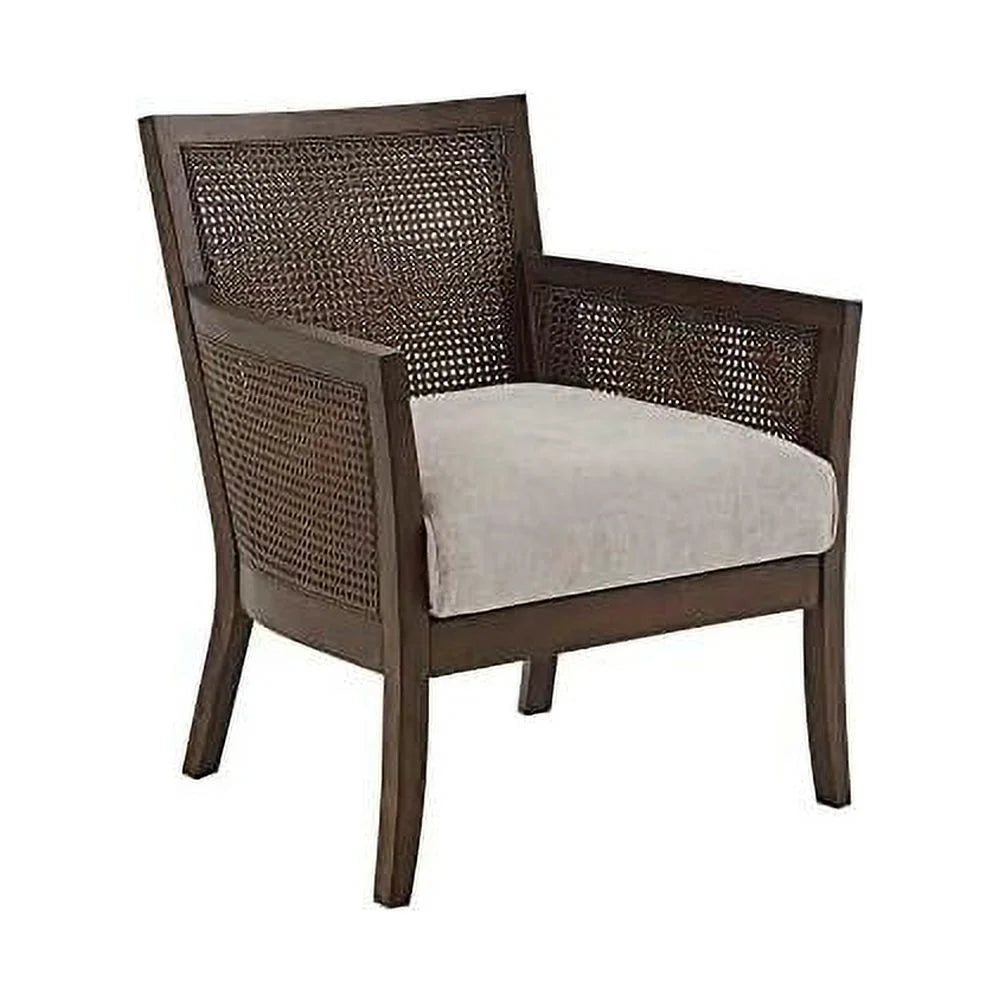 Tan Upholstered Accent Chair with Foam Seat Cushion B7432