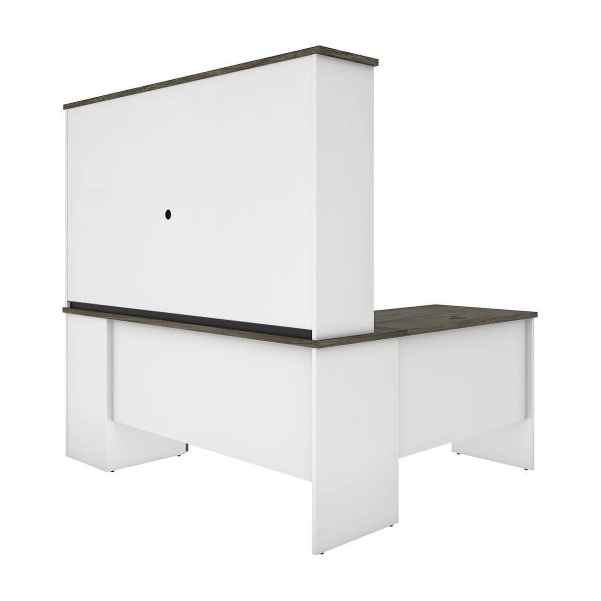 L Shaped Computer Desk with Hutch F8806