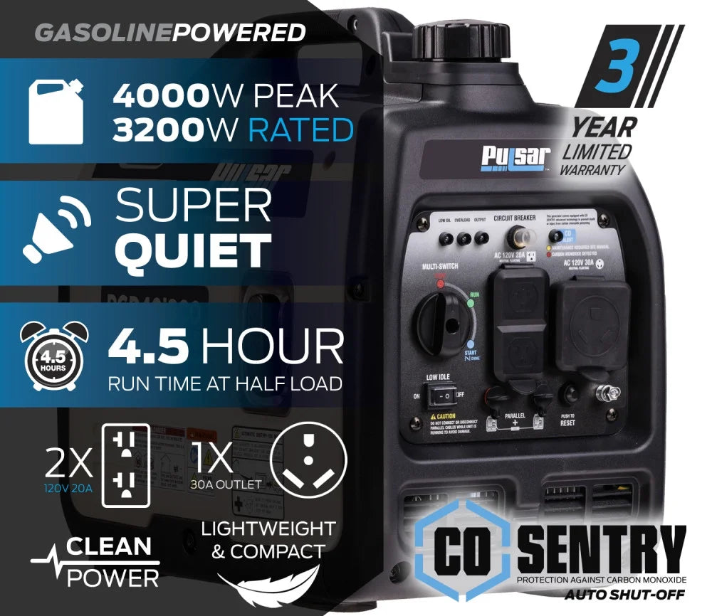 4000-Watt Super Quiet Gas Powered Inverter Generator K93197