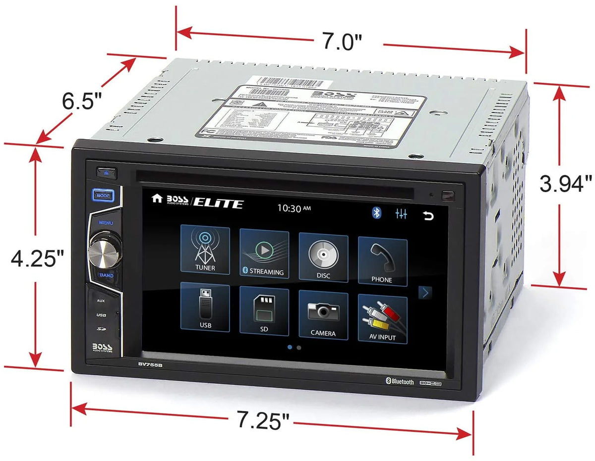 2 Din Bluetooth Touchscreen Car Stereo System C40196