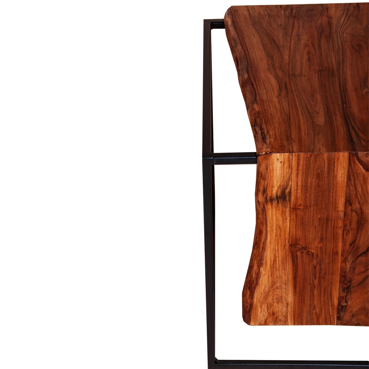 21 Inch Solid Acacia Wood Live Edge Side Table L899
