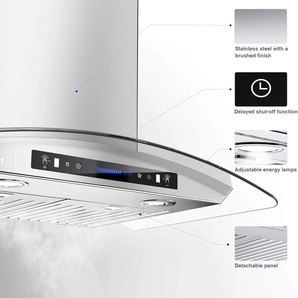 30 Inch Wall Mount Stainless Steel Range Hood A511866