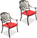 Cast Aluminum Outdoor Dining Chairs Set of 2 S733