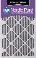 20x25x1 MERV 8 Pleated Carbon Air Filters 12 Pack K35733