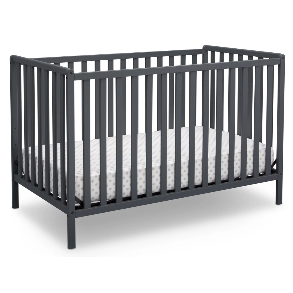 Charcoal Gray 4-in-1 Convertible Baby Crib B1926