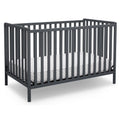 Charcoal Gray 4-in-1 Convertible Baby Crib B1926