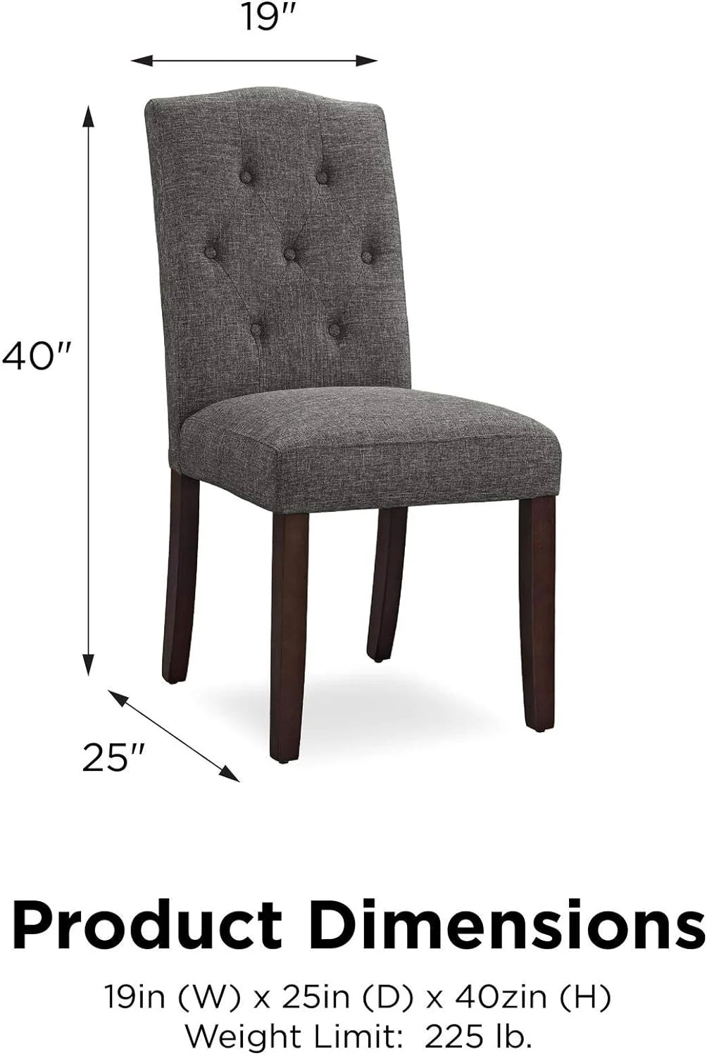 Gray Upholstered Dining Chair E812538