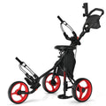 Folding 3 Wheels Golf Push Cart with Seat P897