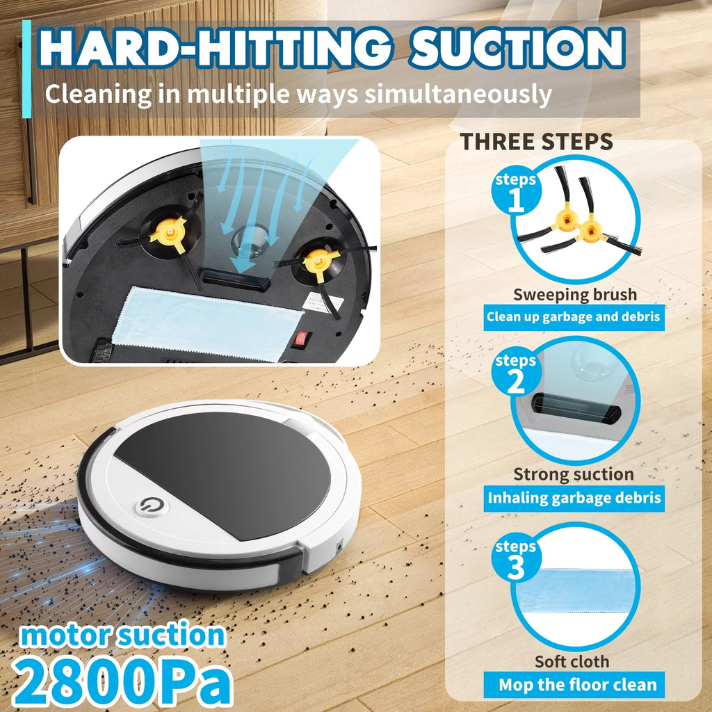 Robot Vacuum Cleaner with Remote Control, 2000Pa D402