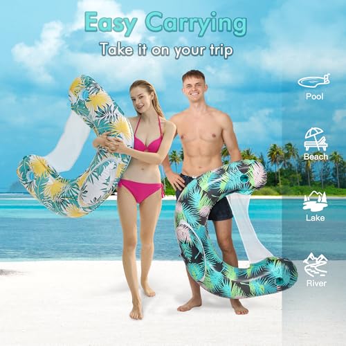 4 Pack Inflatable Pool Floats with Two Cup Holders Z341