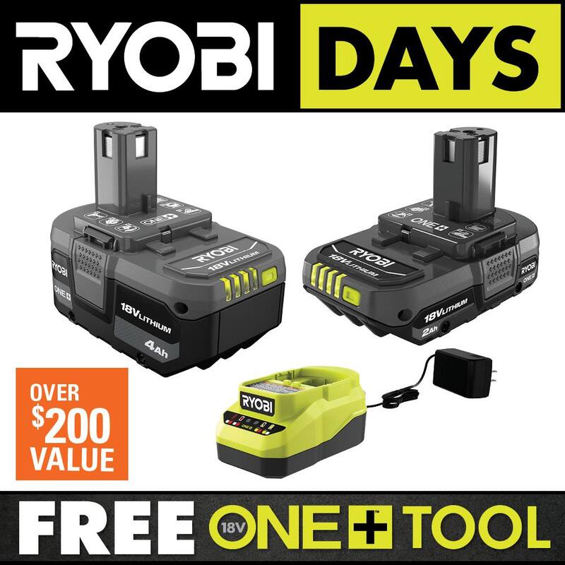 18V Lithium-Ion Starter Kit with 2.0 Ah Battery, 4.0 Ah Battery, and Charger B432474