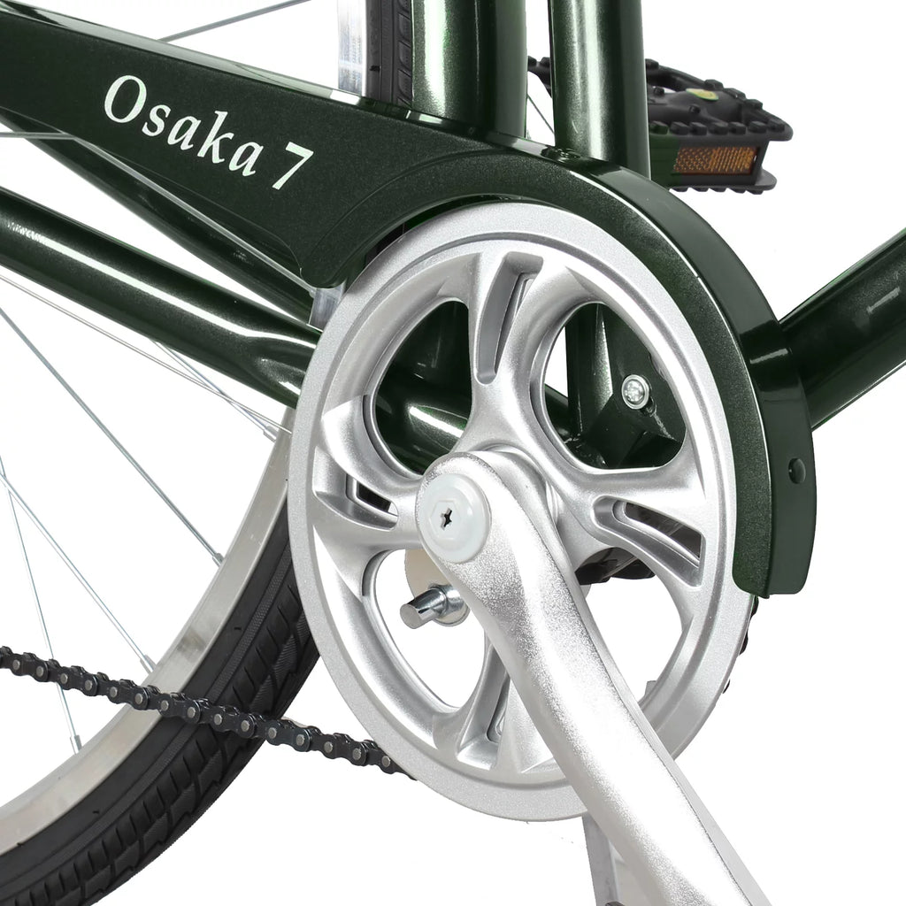Men's 21 Speed Matte Black Steel Frame Hybrid City Bike W305