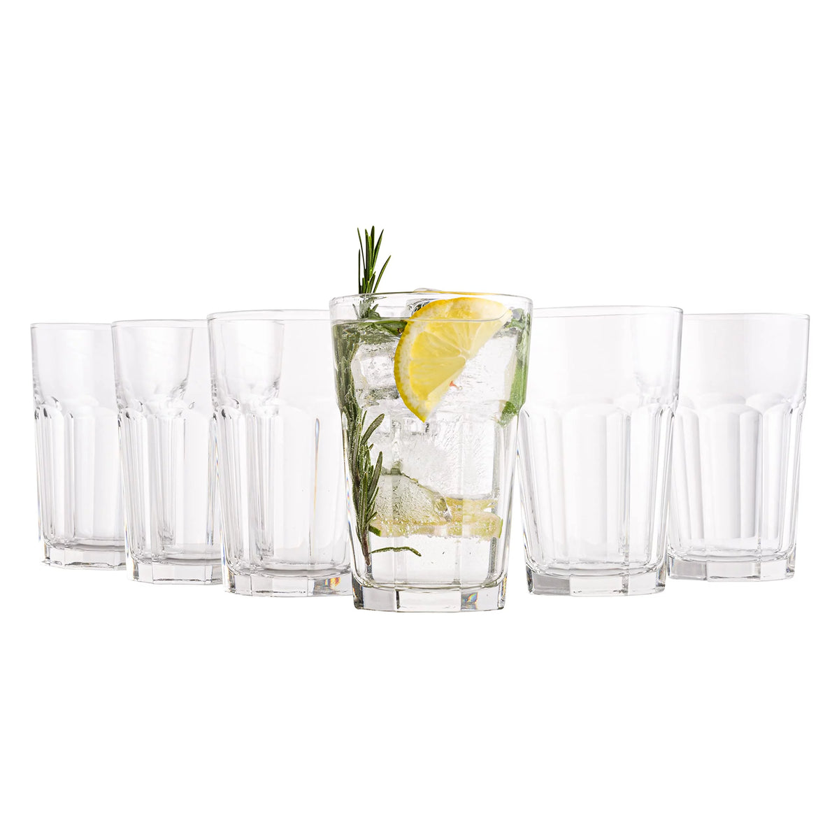 Set of 6 14 Ounce Dishwasher Safe Drinking Glasses W7295