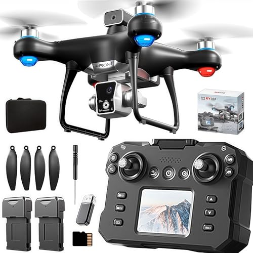 Drone with Screen Controller, Brushless Motor, Optical Flow Localization, Obstacle Avoidance, Black G372983
