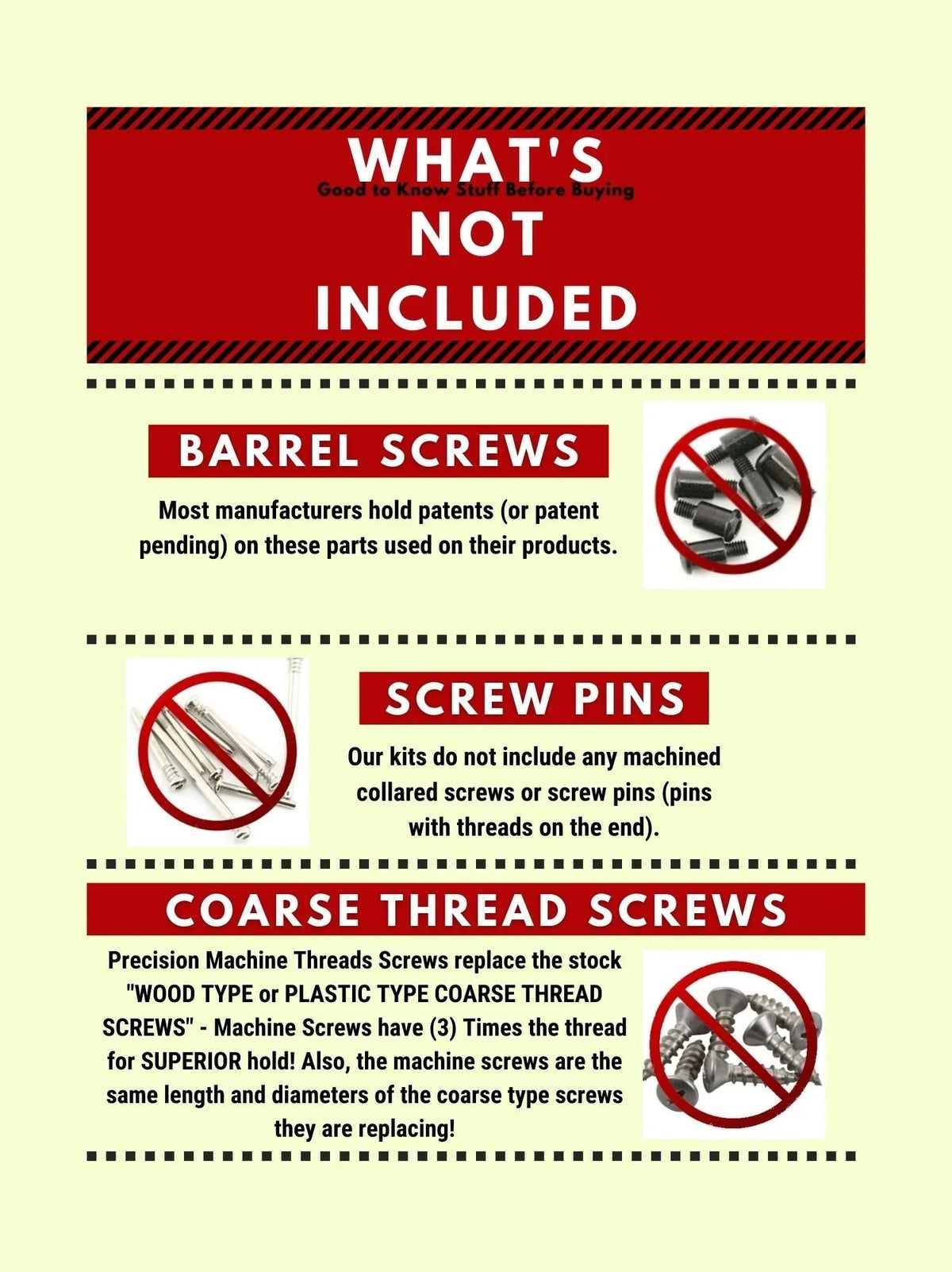 Stainless Steel Screw Kit X313973