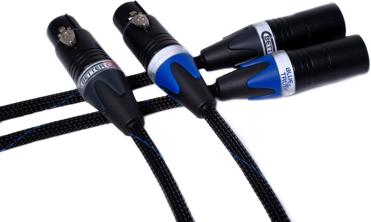 Blue XLR Cables Stereo Pair 3 Feet B497