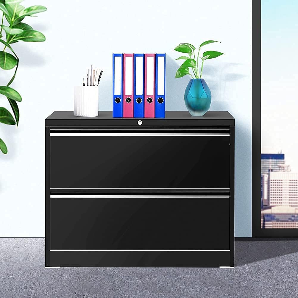 White 3 Drawer Locking Lateral File Cabinet G923