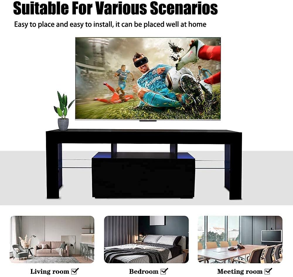 LED TV Cabinet TV Stands with Color Change Lighting for 45/55/65 Inch B810