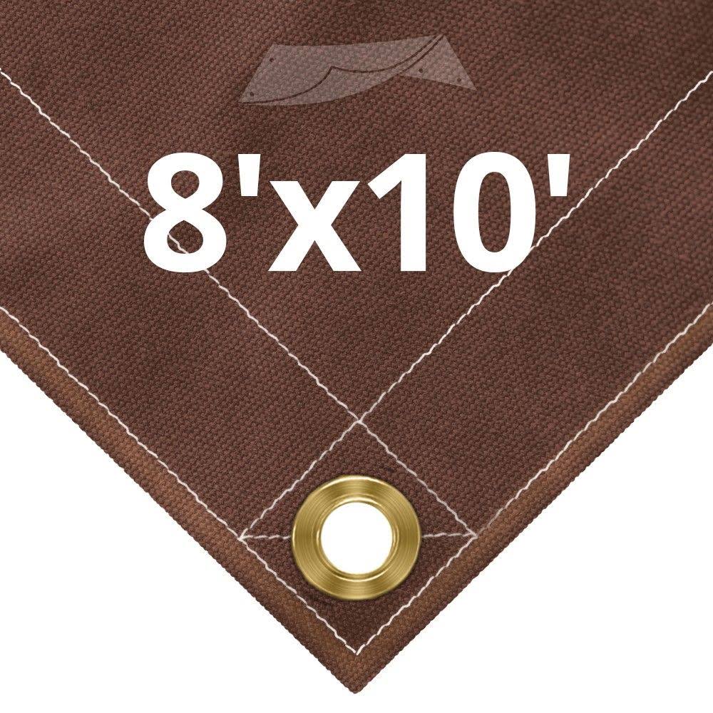 12 oz Brown Canvas Tarps 8' x 10' G78133