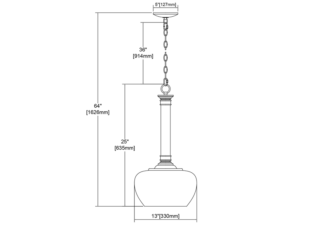 1-Light Pendant in Burnished Brass with Clear N8342