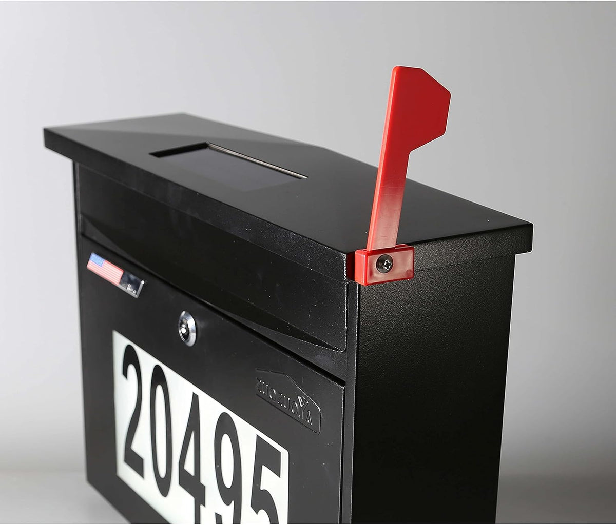 Black Wall Mount Locking Mailbox K886899