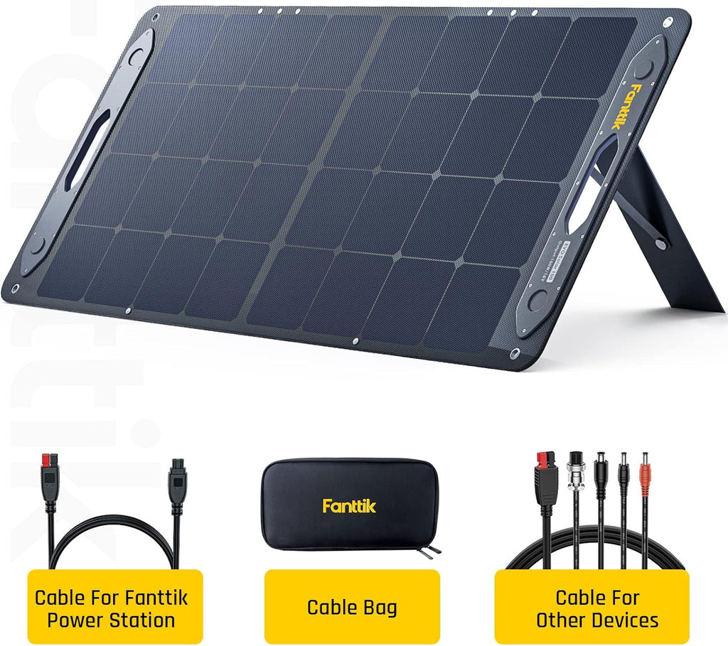 100W Portable Foldable Solar Panel Kit with Adjustable Kickstand N106