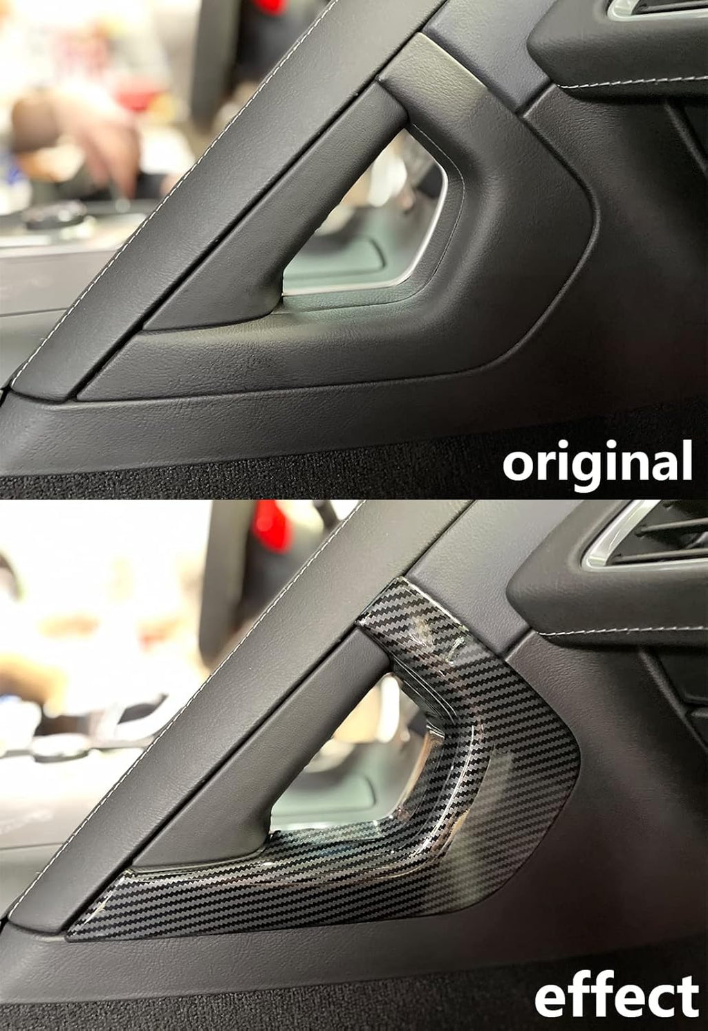 Carbon Fiber Central Control Armrest Cover Trim Pack of 2 X110215