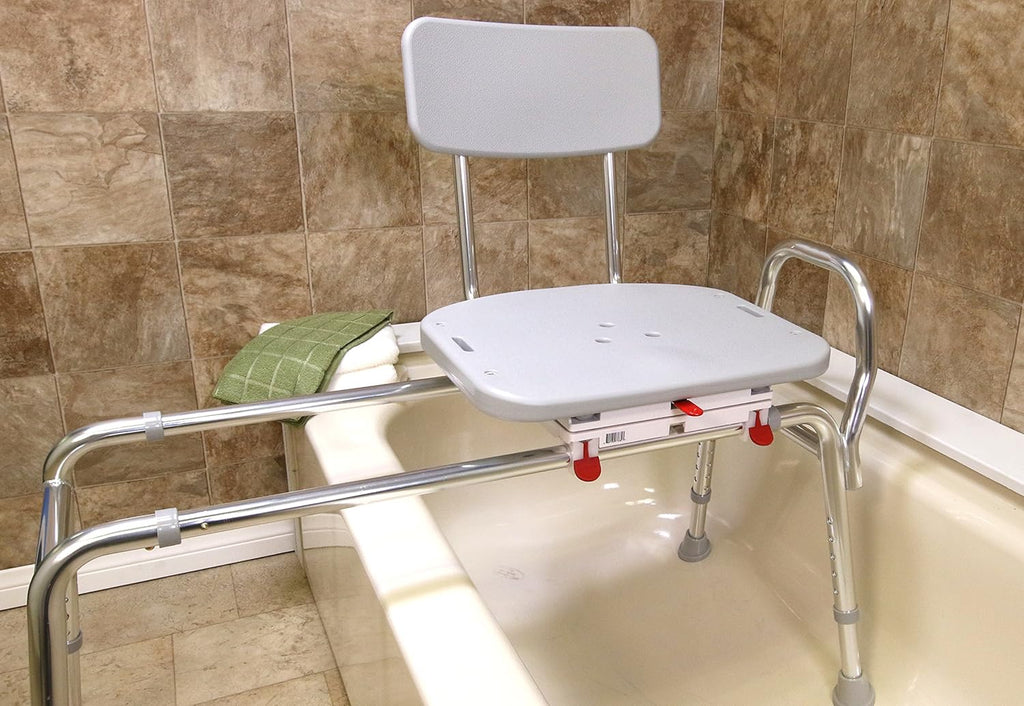 Swiveling and Sliding Bathtub Transfer Bench and Shower Chair D7998