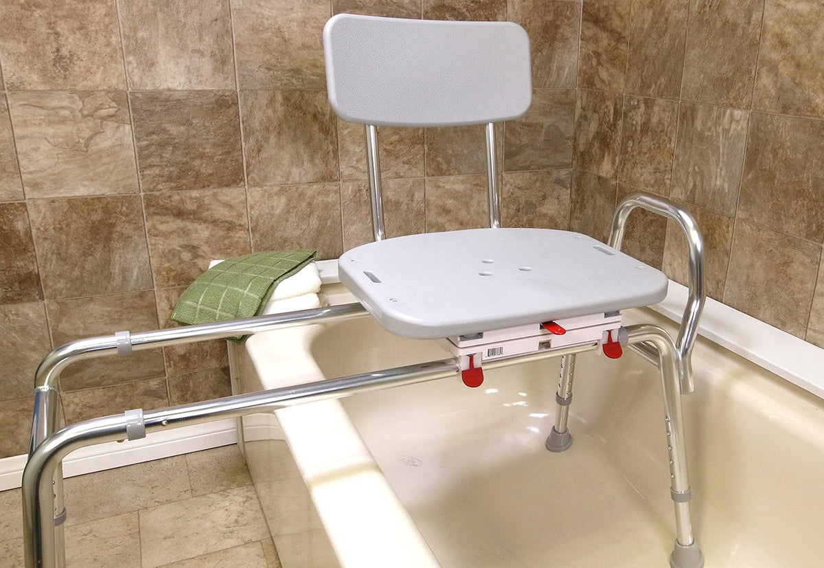 Swiveling and Sliding Bathtub Transfer Bench and Shower Chair D7998