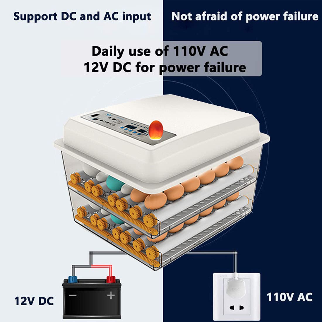 170 Egg Incubator with Automatic Egg Turning and Temperature Humidity Control V301