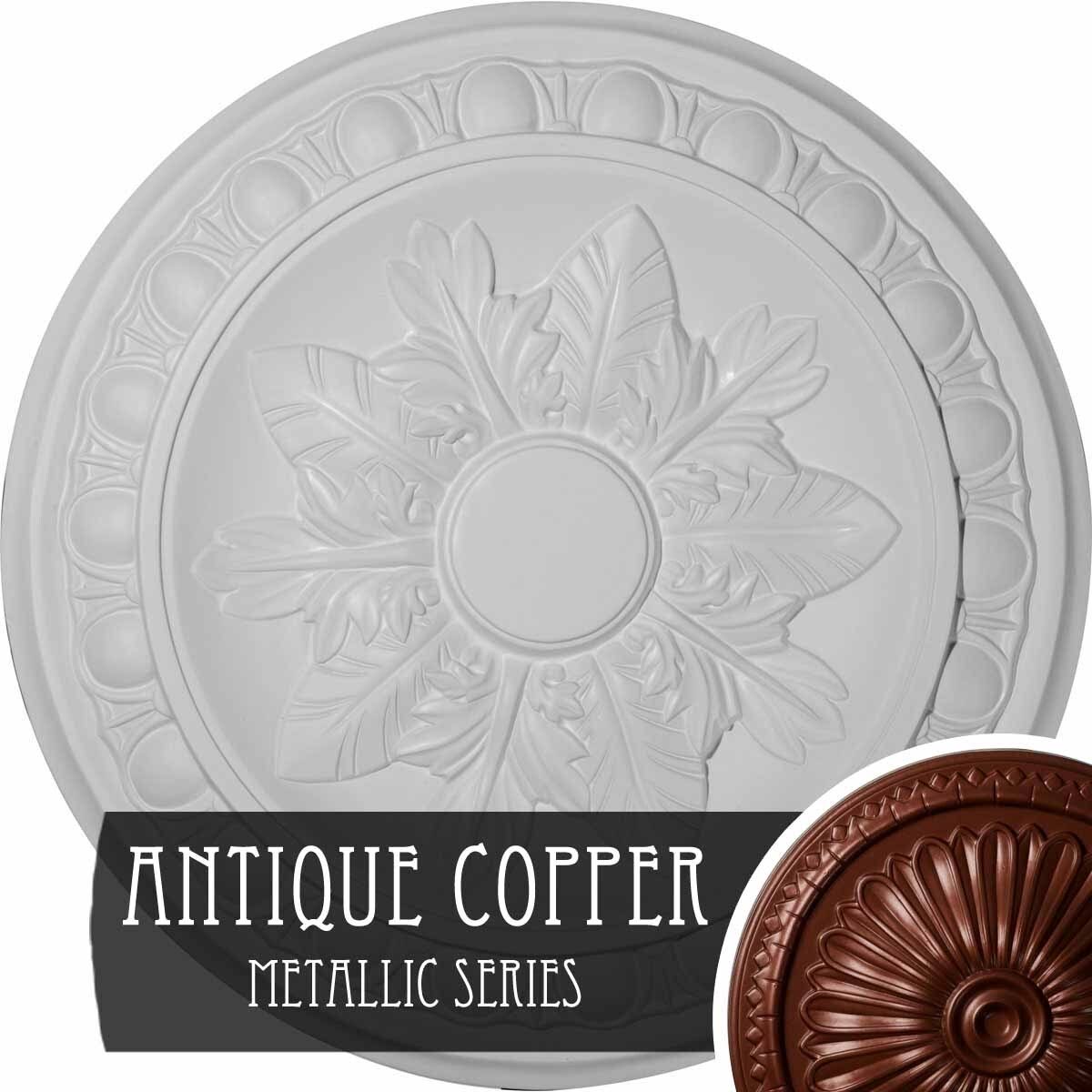 Hand-Painted Walnut Ceiling Medallion K2909