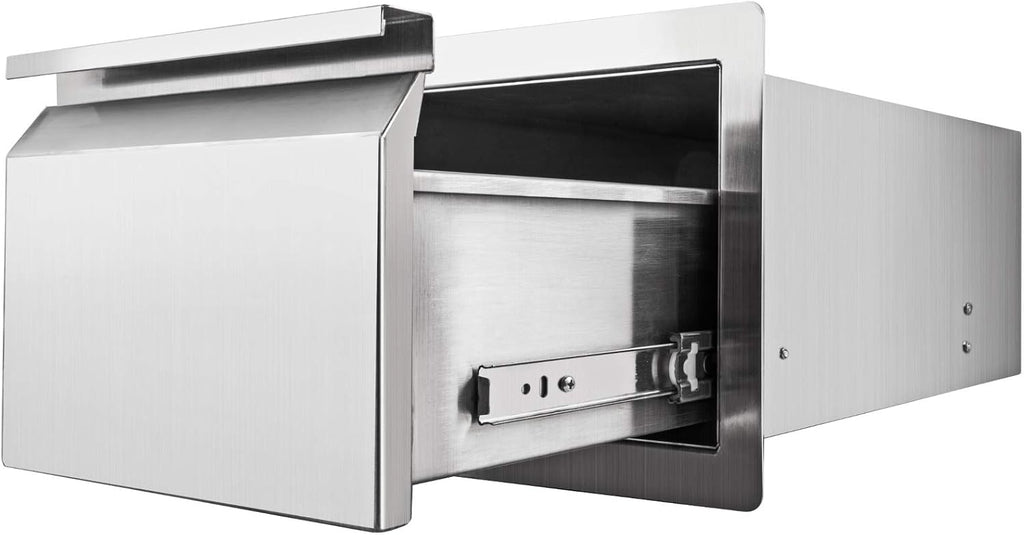 14 x 18 x 16 Inch SUS 304 Stainless Steel Double Access Drawers S5389
