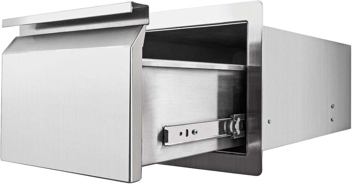 14 x 18 x 16 Inch SUS 304 Stainless Steel Double Access Drawers S5389