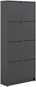 Black 4 Drawer Shoe Cabinet L631