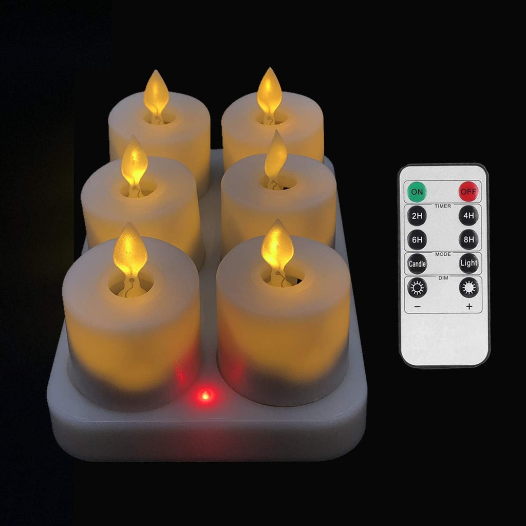 Rechargeable Led Flameless Candles with Remote & Timer A121
