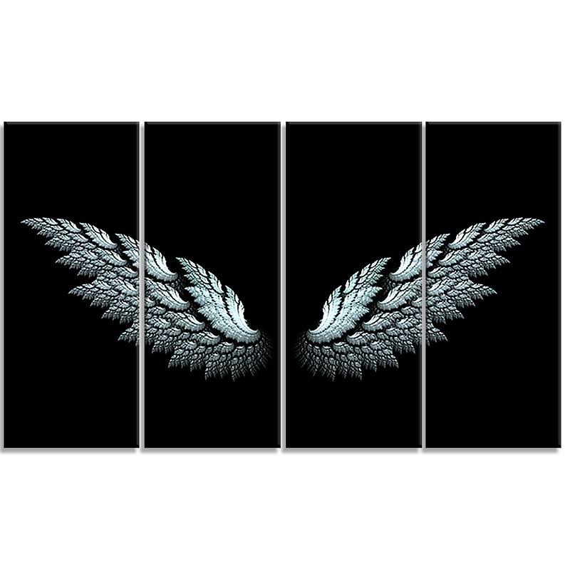 4 Piece Graphic Art on Wrapped Canvas Set H524