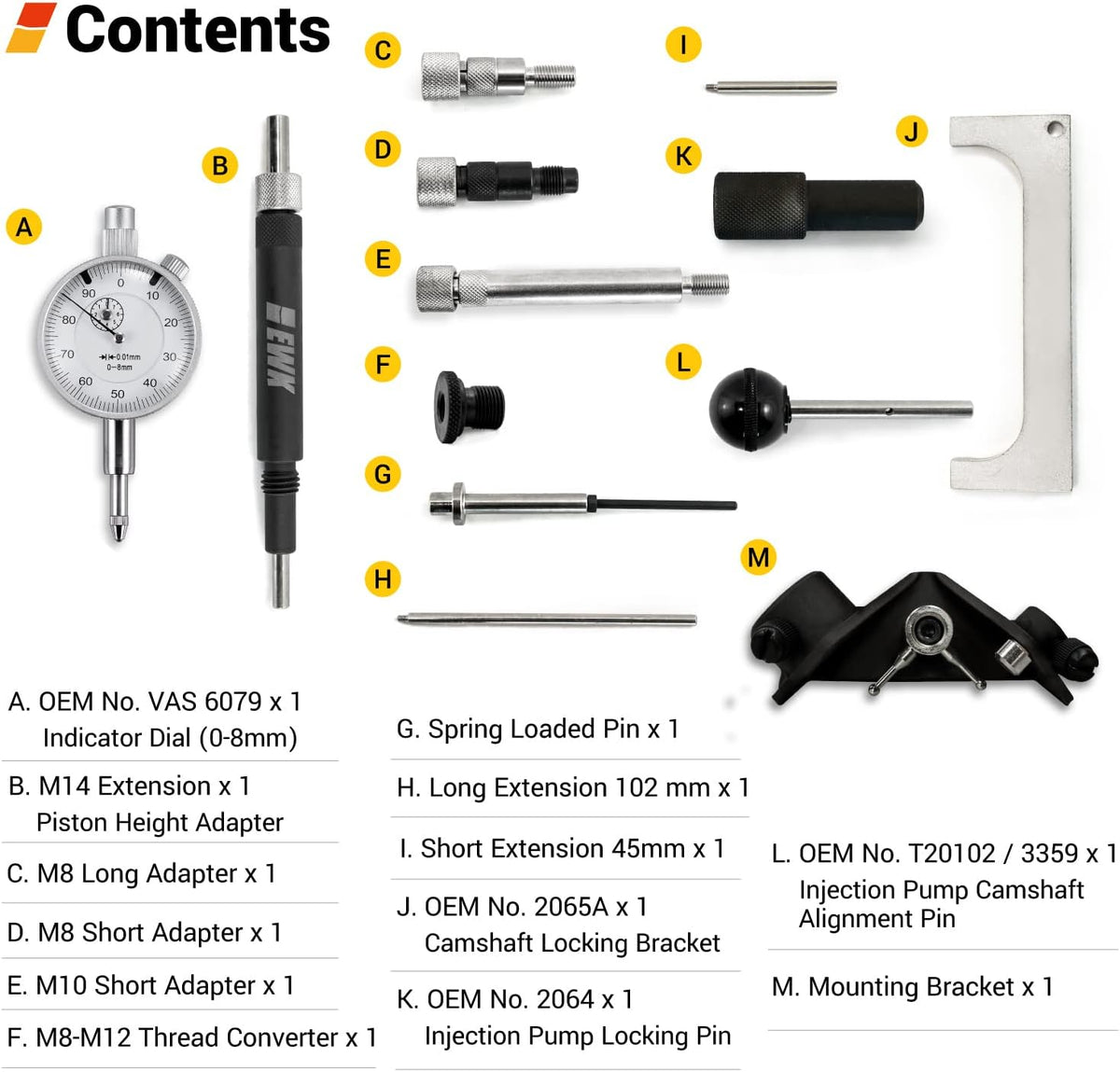 13 Pcs Injection Pump Timing Tool Kit Q331678