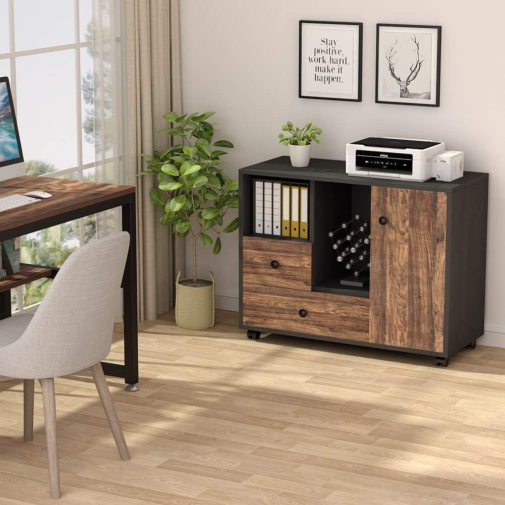 2 Drawer Mobile File Cabinet with Wheels Z4426