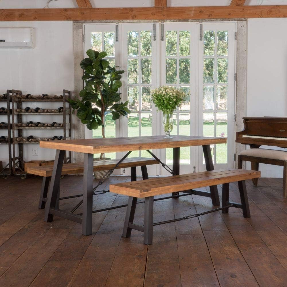 Acacia Wood 3 Pcs Dining Set K7374