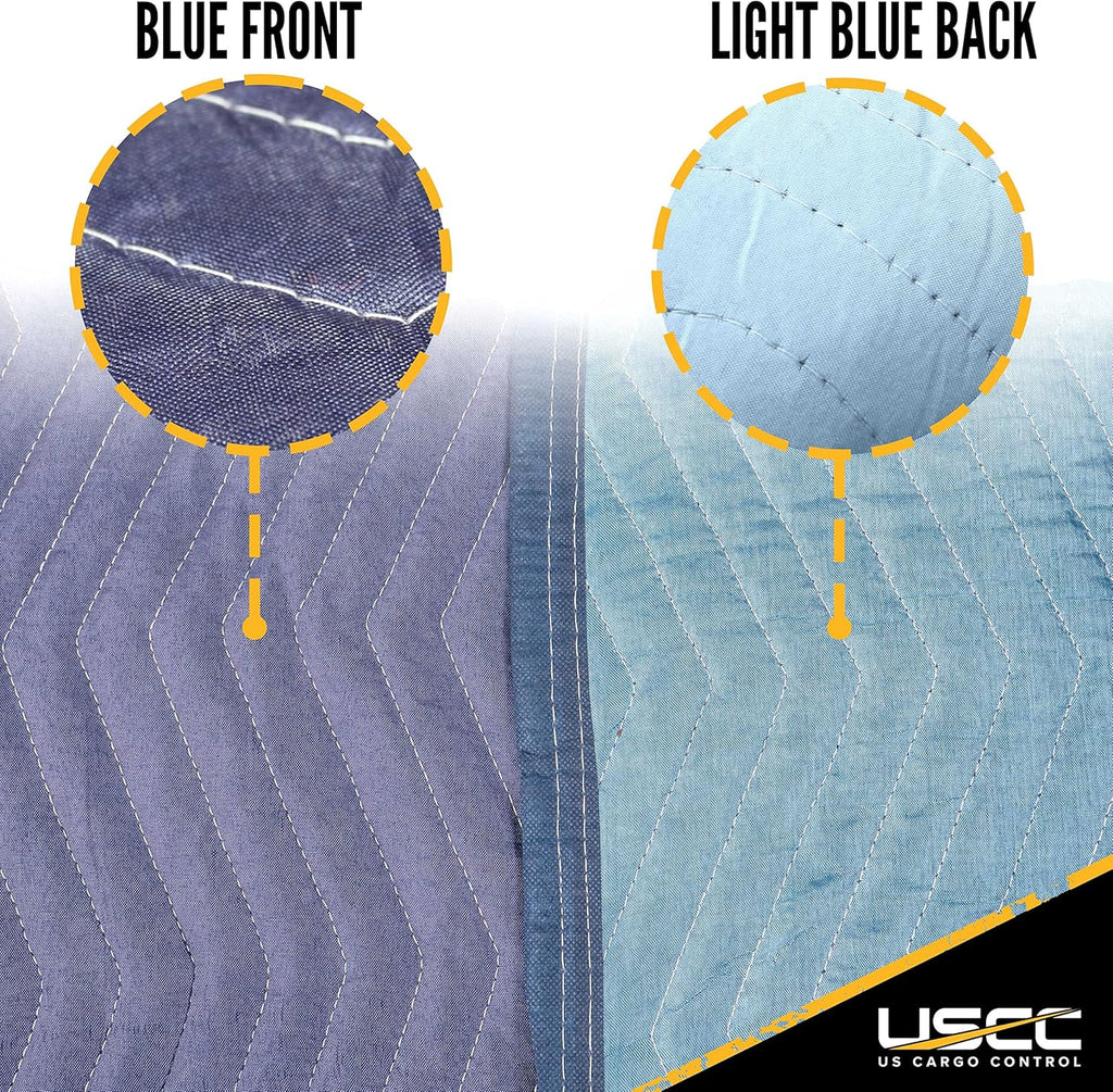 Blue Polyester Moving Blankets 12 Pack B17586