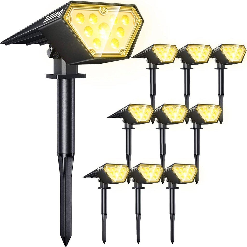 Solar Spotlights Outdoor IP67 Waterproof Adjustable 10 Pack Z579