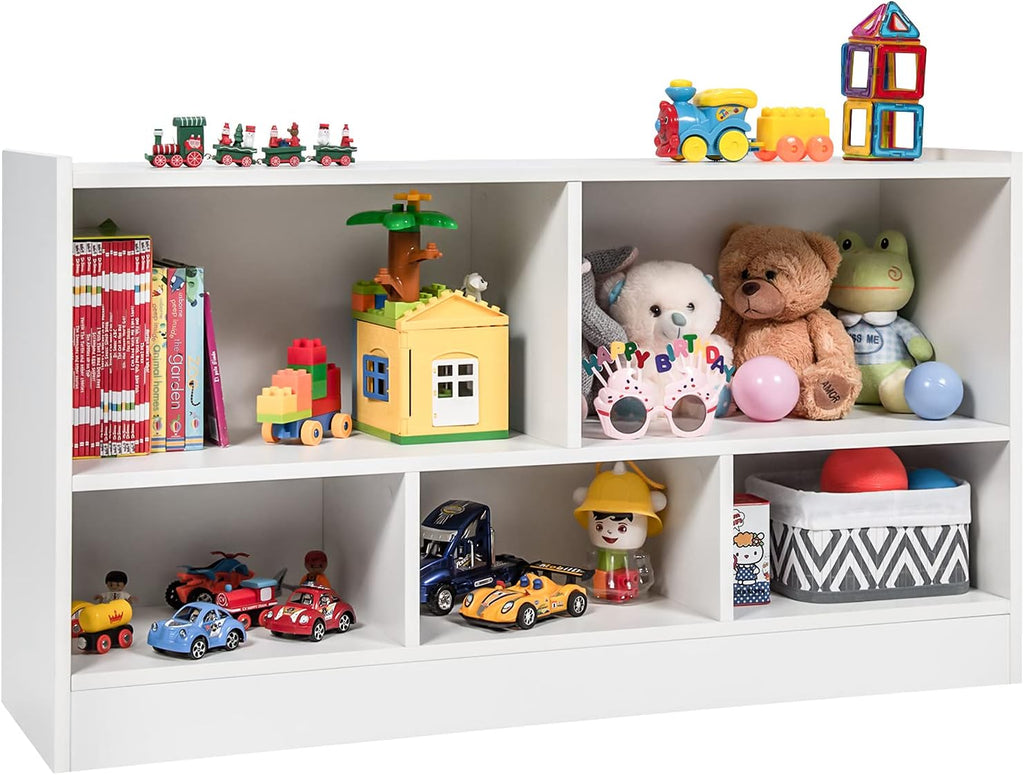 Kids 5-Section Wooden Toy Storage Organizer C872767