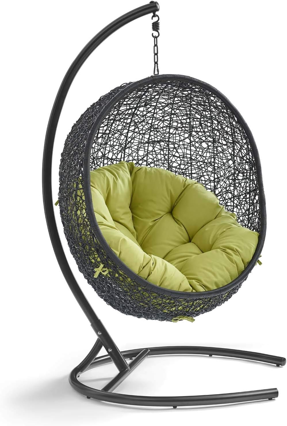 Navy Wicker Rattan Swing Chair with Stand Y5381