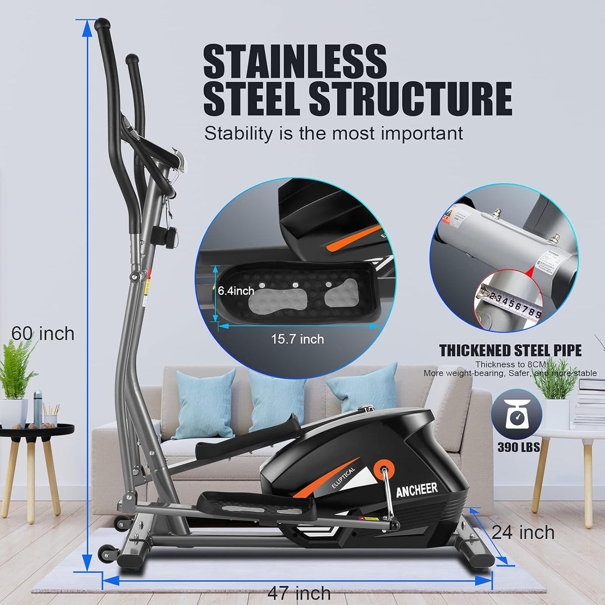 Elliptical Machine with LCD Monitor L29696